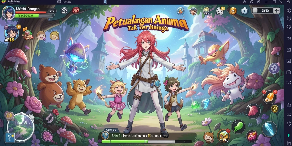 Screenshot gameplay API33 menampilkan petualangan karakter Anime yang menegangkan.