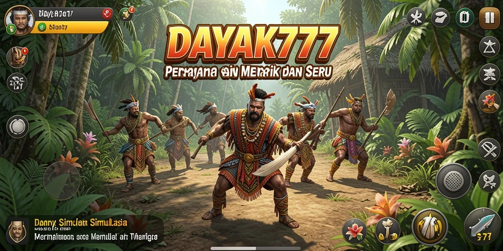 Tangkapan layar dari gameplay yang menampilkan interaksi pemain dalam DAYAK777.