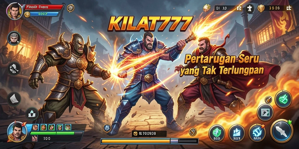 Tampilan aksi pertarungan seru di KILAT777 dengan grafis menakjubkan.