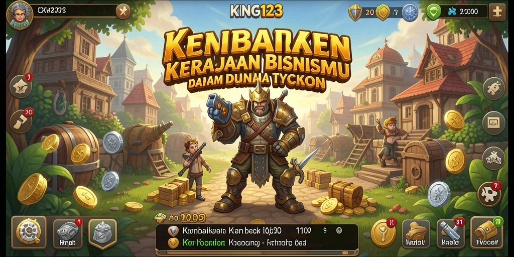 Tampilan gameplay menarik di KING123 dengan elemen bisnis yang mendalam.
