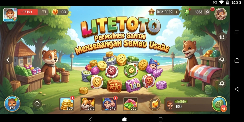 Screenshot permainan LITETOTO dengan tampilan gameplay yang seru.
