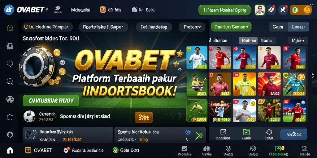 Tampilan gameplay Sportsbook yang menarik di OVABET.