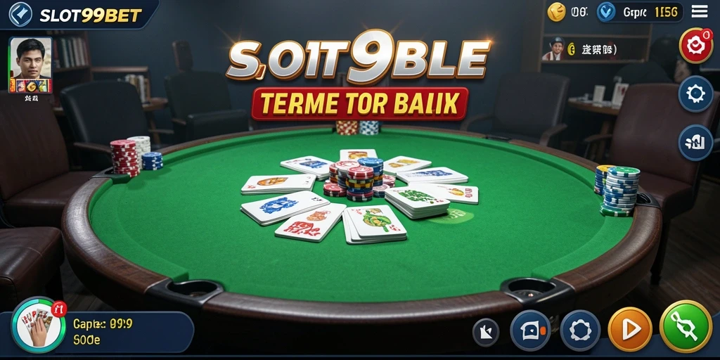 Screenshot gameplay SLOT99BET dengan suasana permainan Gaple yang menarik.
