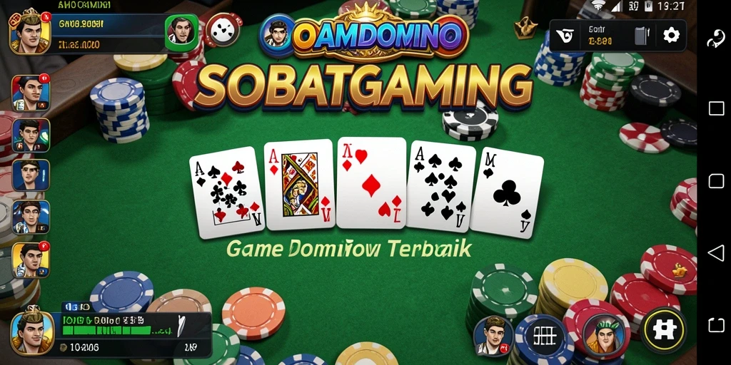Tampilan gameplay menarik dari SOBATGAMING saat bermain Domino.