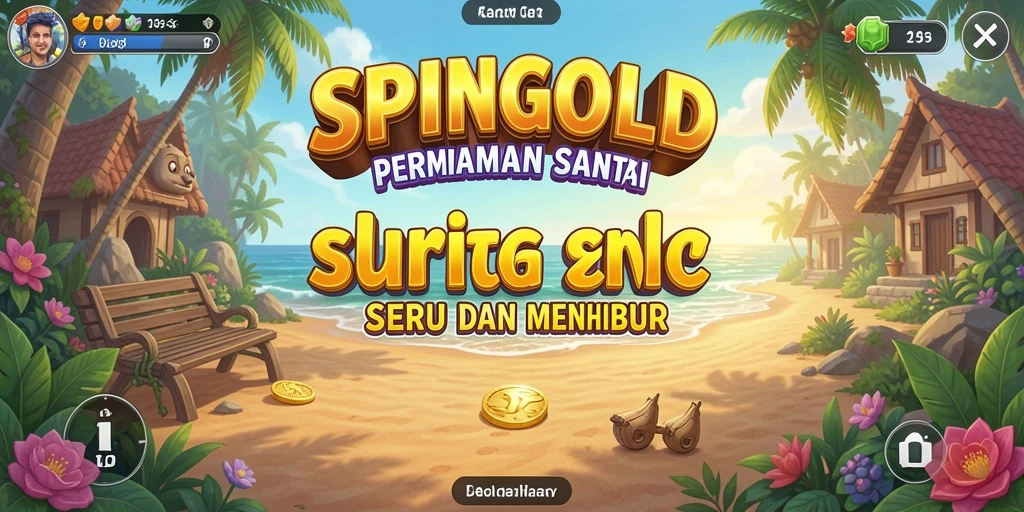Tampilan menarik dari gameplay SPINGOLD yang penuh warna.