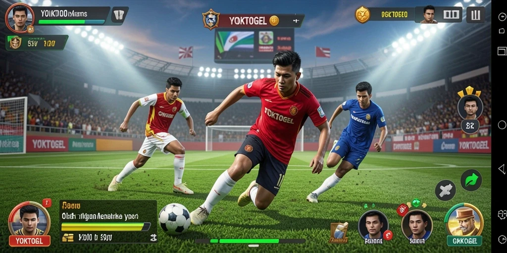 Screenshot gameplay YOKTOGEL menampilkan para pemain aktif dalam pertandingan olahraga.