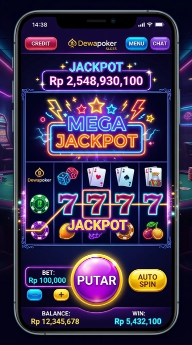 Tampilan utama aplikasi dewapoker dengan antarmuka yang menarik.